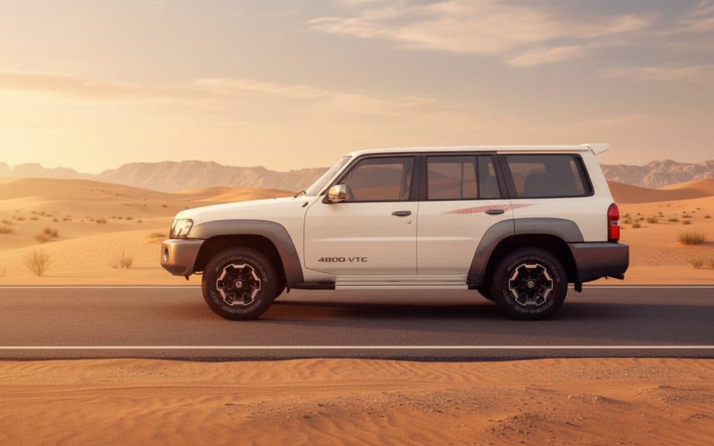 Nissan Patrol 2022 White side profile