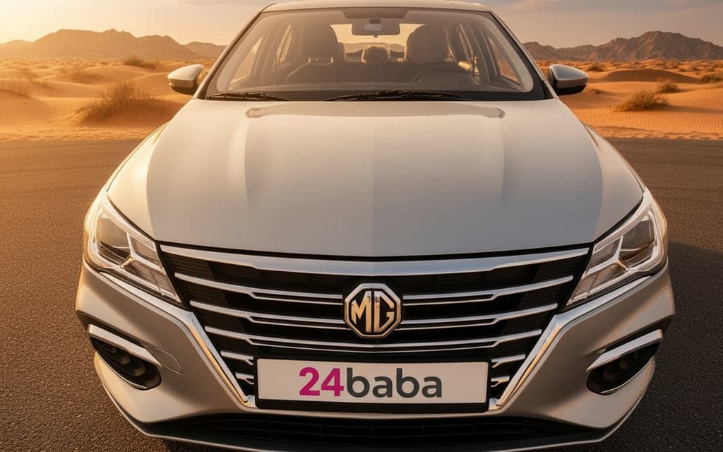 Mg 5 2024 Silver front view with headlights