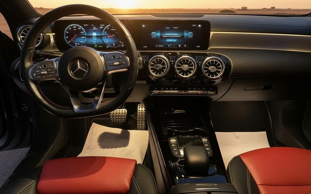 Mercedes Cla250 2023 dashboard and infotainment