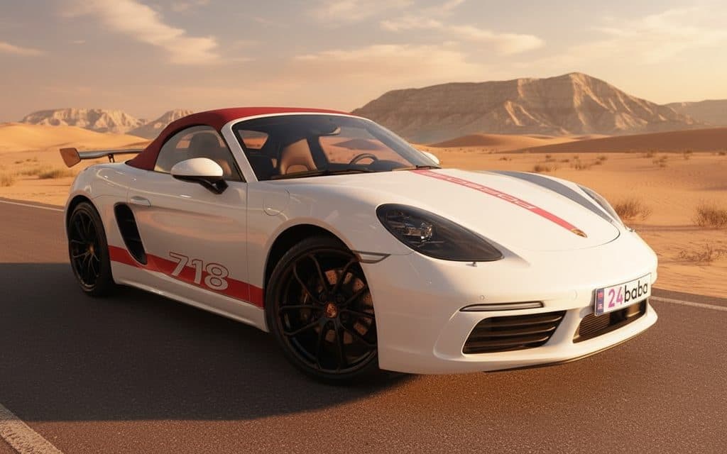 Porsche Boxster 2025 White - rental in Dubai