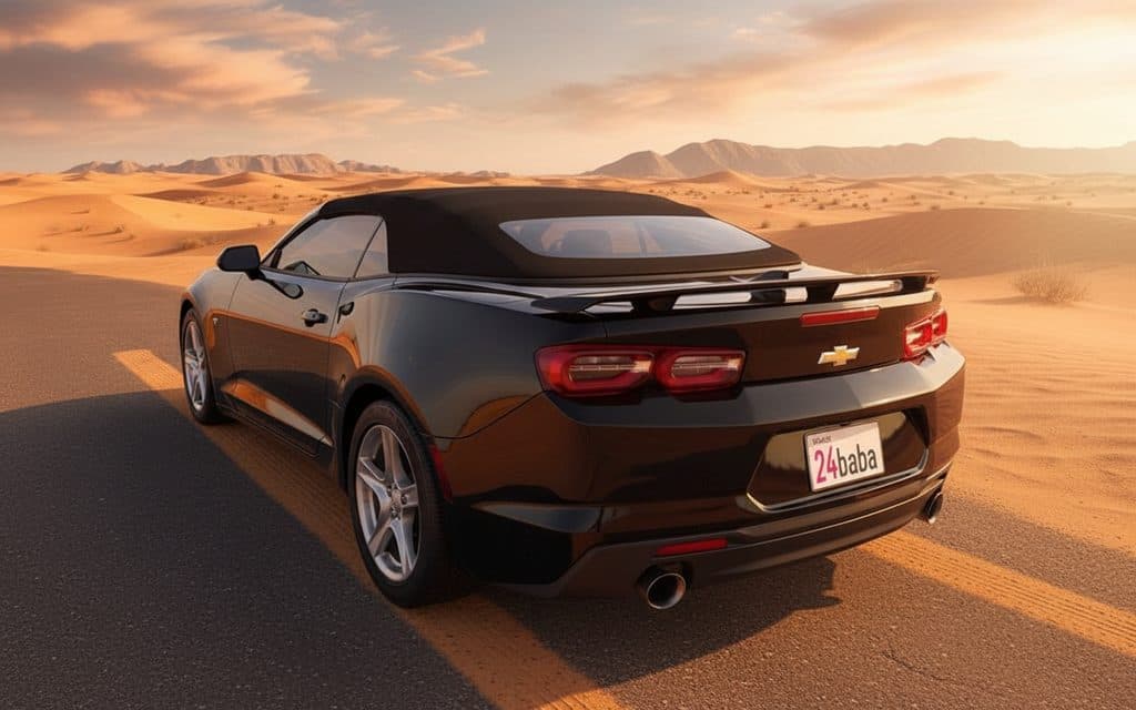 Chevrolet Camaro 2020 Black rear view showing taillights