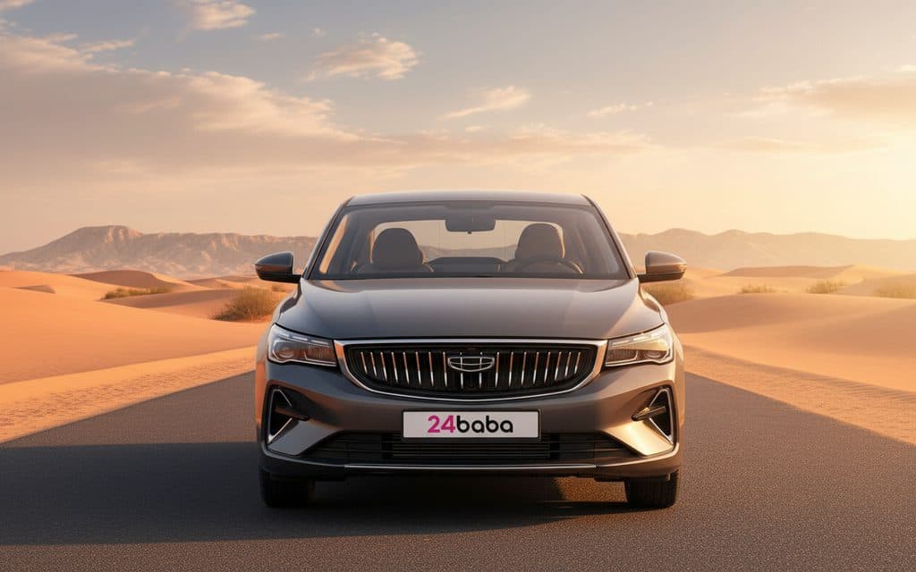 Geely Emgrand 2025 Grey front view with headlights