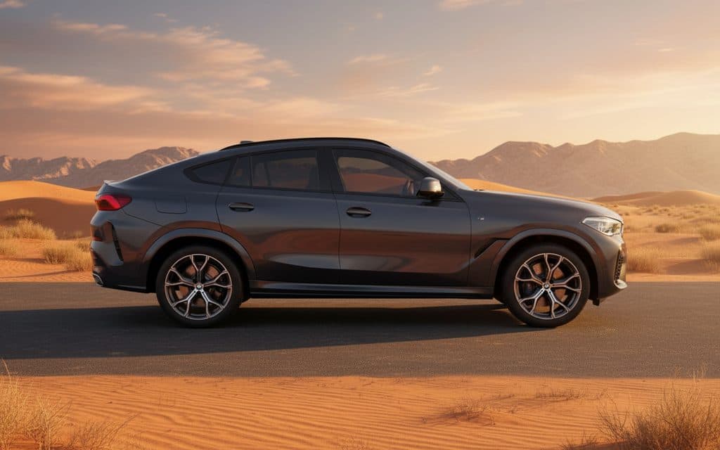 Bmw X6M 2021 Black side profile
