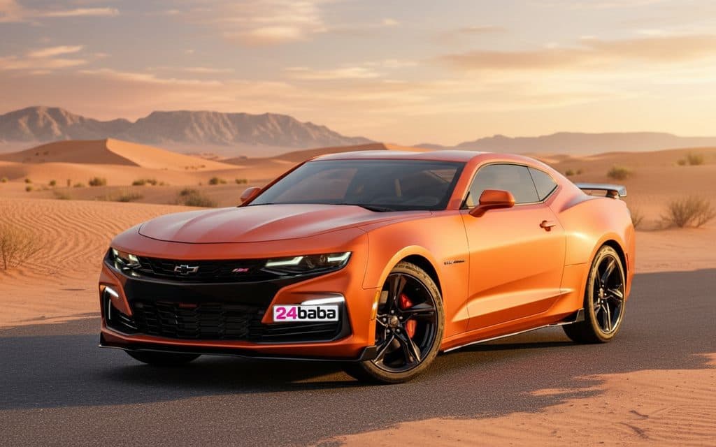Orange Chevrolet Camaro 2022 - Rent in Dubai