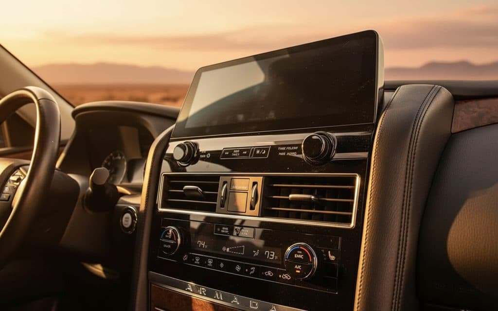 Nissan Armada 2022 dashboard and infotainment