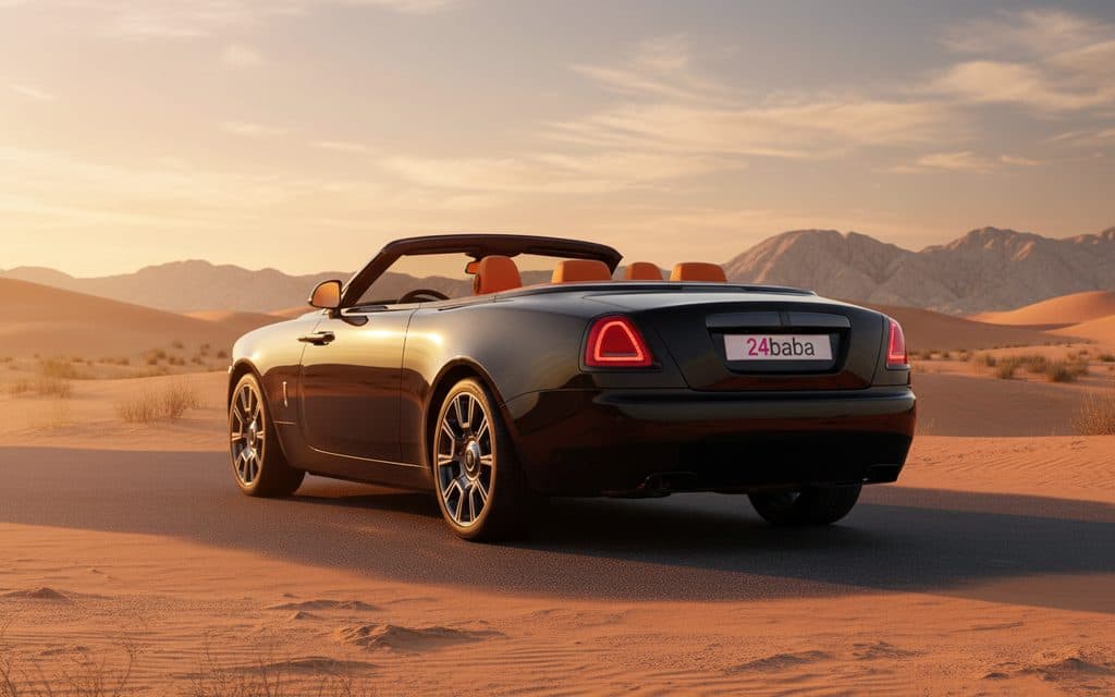 Rolls-Royce Dawn 2021 Black rear view showing taillights