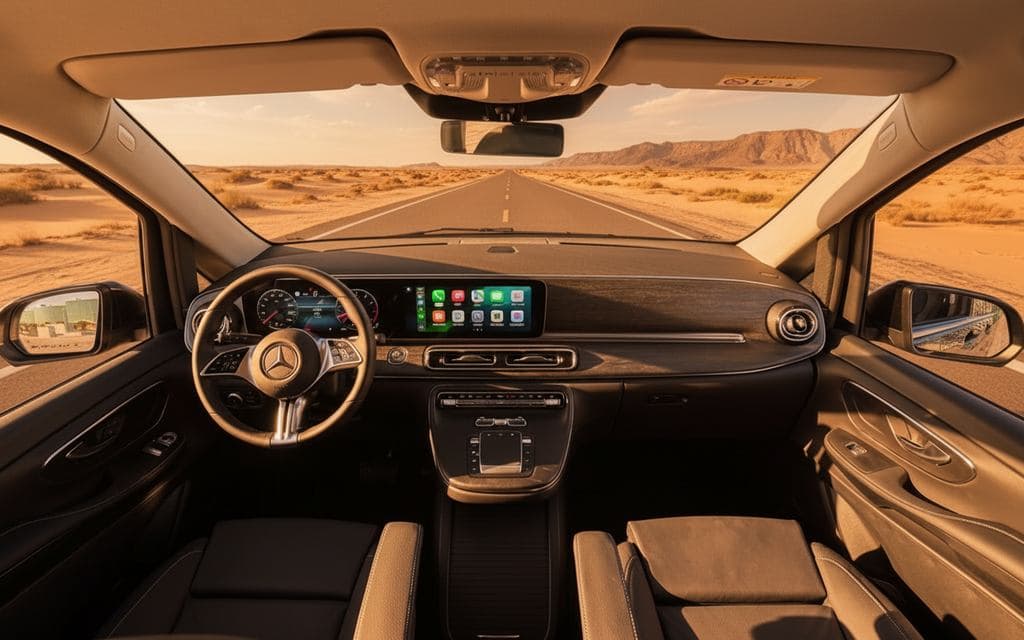 Mercedes V Class 2025 dashboard and infotainment