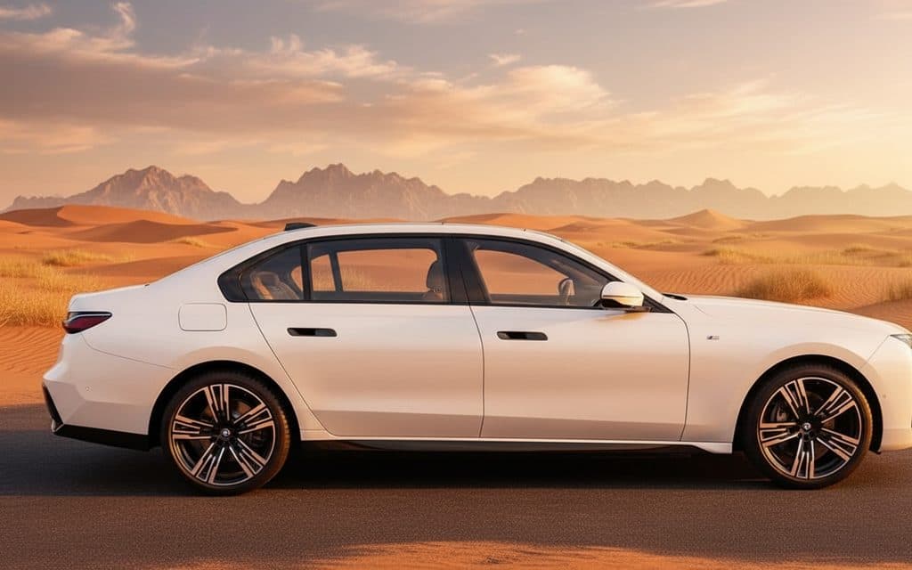 Bmw 735 2023 White side profile