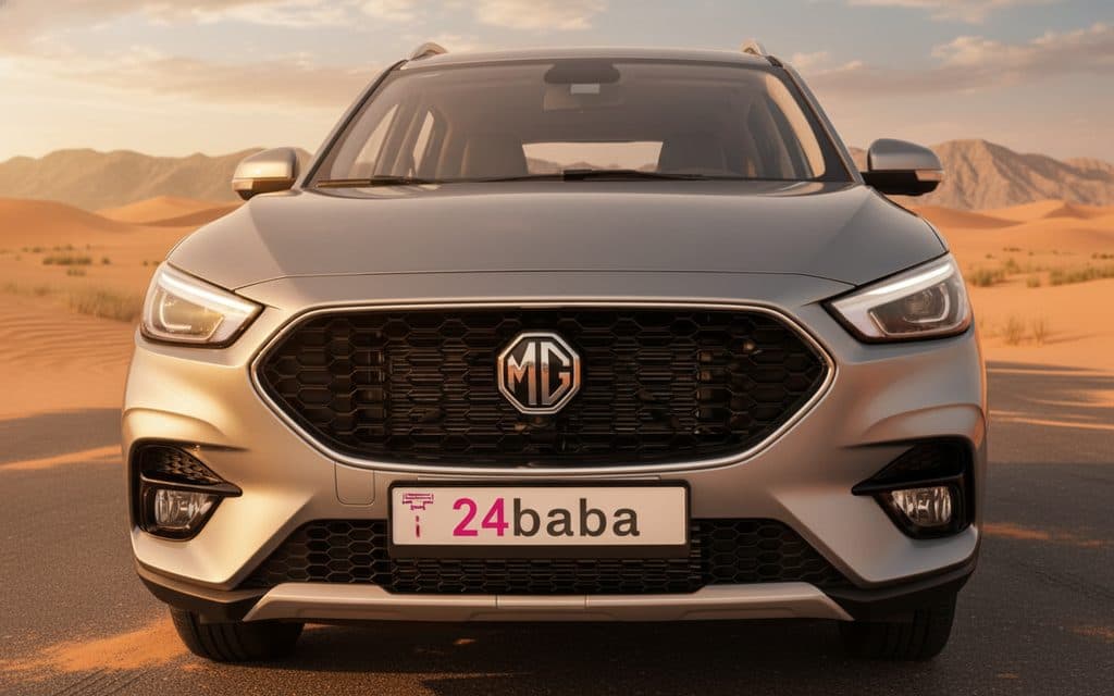 Mg Zs 2025 Grey front view with headlights