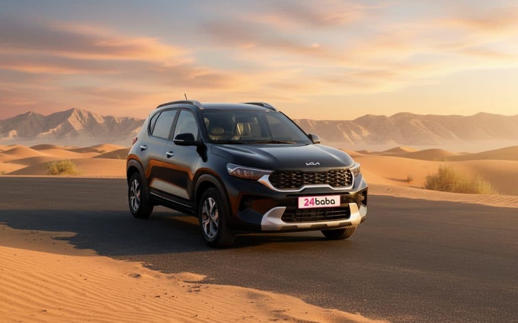 Rent Kia Sonet 2023 Black in Dubai