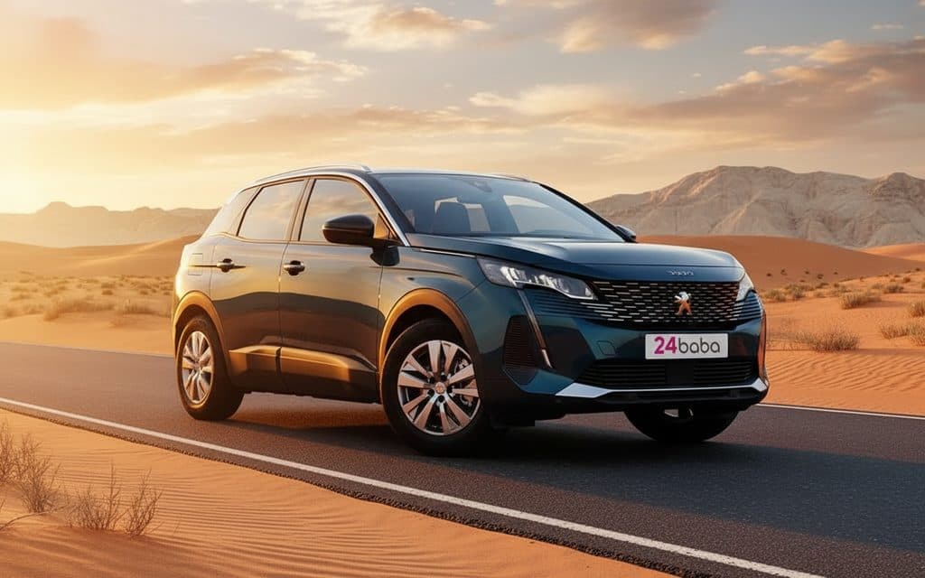 Hire Peugeot 3008 2023 Blue in Dubai