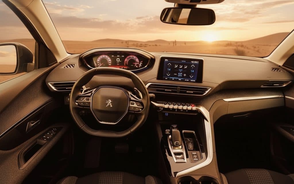Peugeot 3008 2023 interior view showing trim