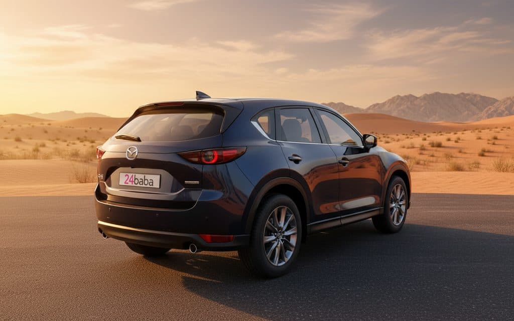 Mazda Cx 5 2022 Blue rear view showing taillights