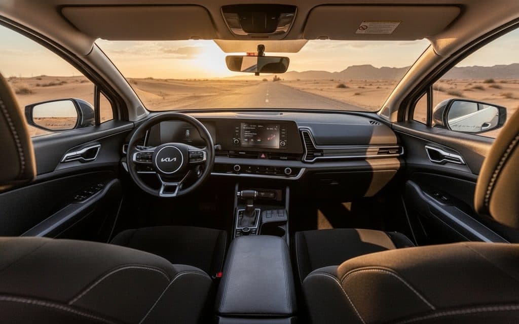 Kia Sportage 2023 interior view showing trim