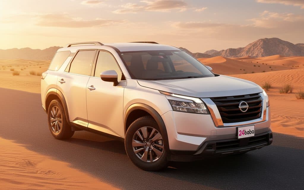 Hire Nissan Pathfinder 2022 Silver in Dubai