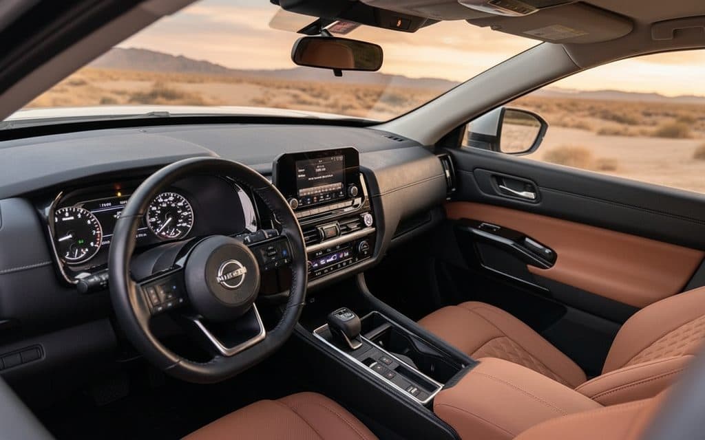 Nissan Pathfinder 2022 interior view showing trim