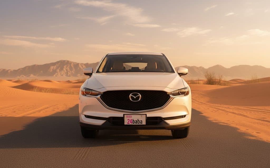 Mazda Cx 5 2023 White front view with headlights