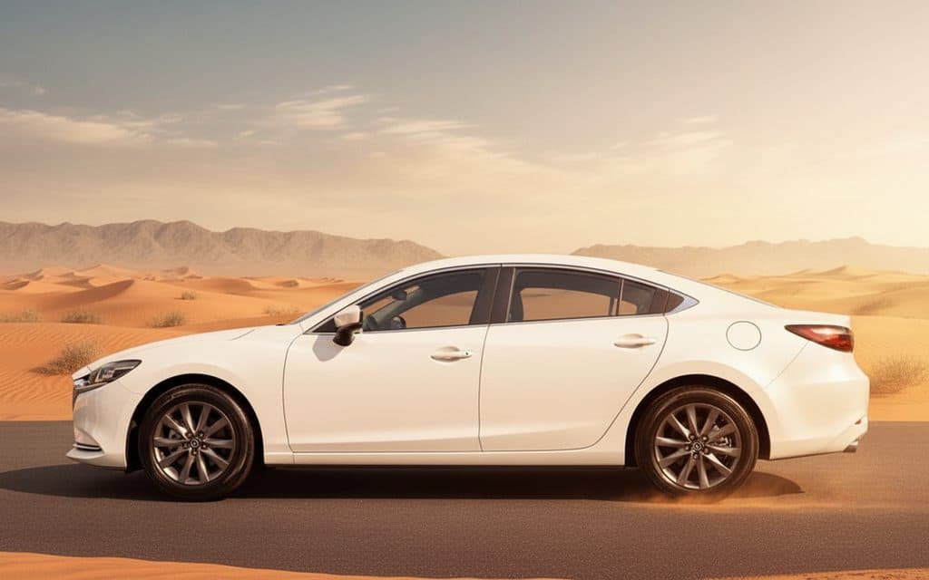 Mazda 6 2022 White side profile