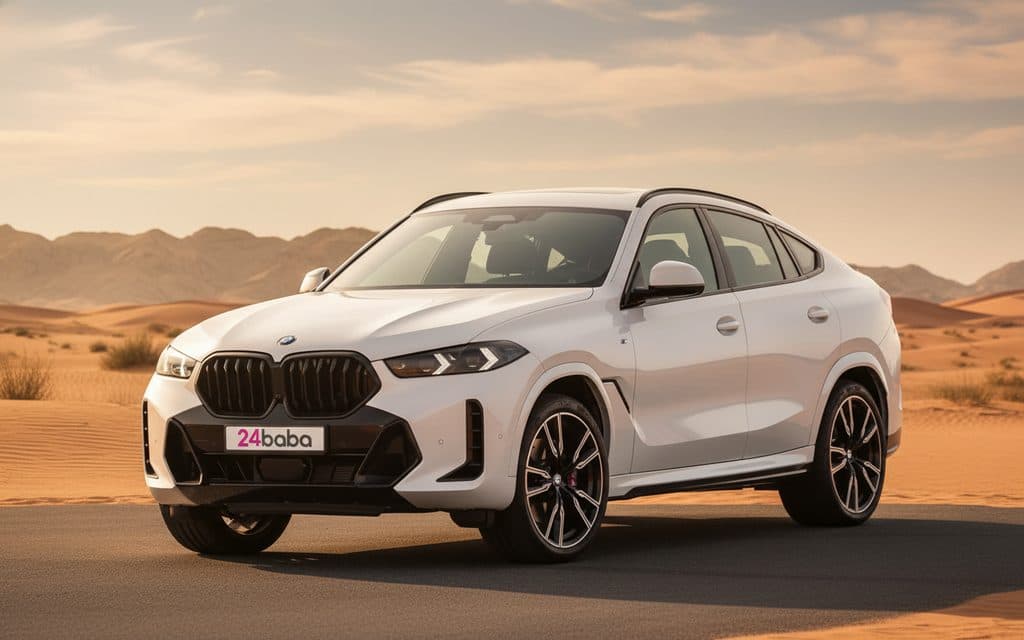 Bmw X6 2024 White - rental in Dubai