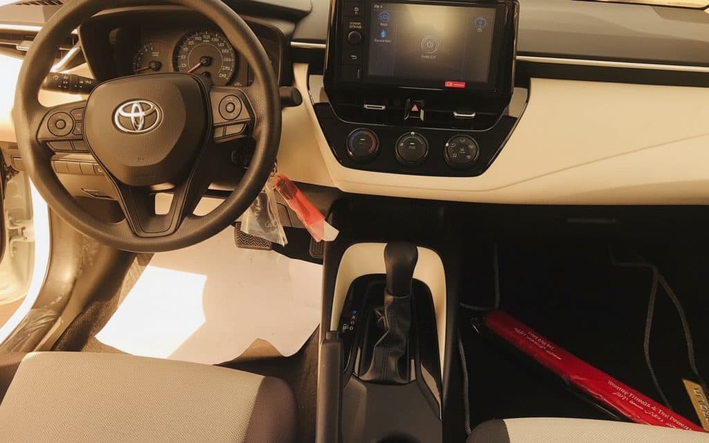 Toyota Corolla 2022 interior view showing trim
