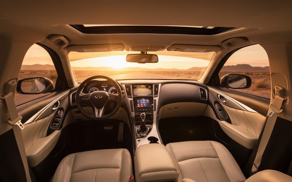 Infiniti Q50 2023 interior view showing trim