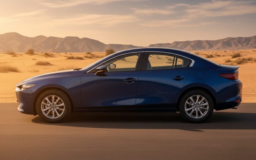 Mazda 3 2026 Blue side profile