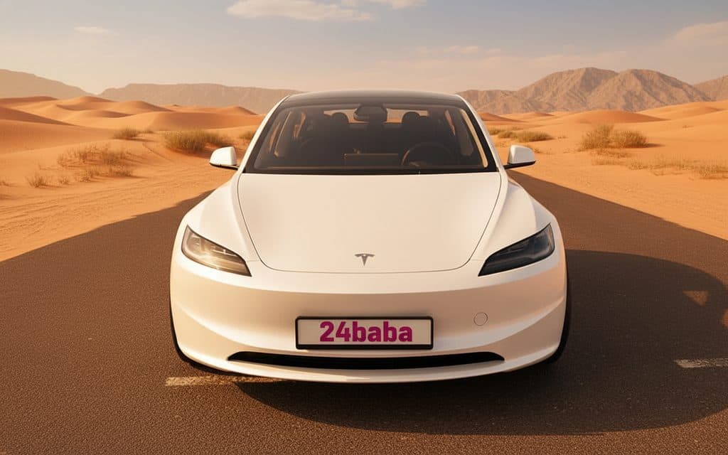 Lease Tesla Model3 2024 White in Dubai