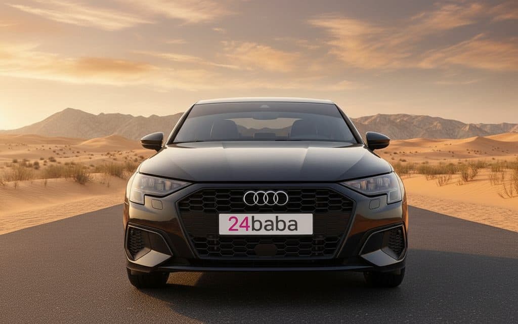 Audi A3 2024 Black - Affordable Car Rental in Dubai