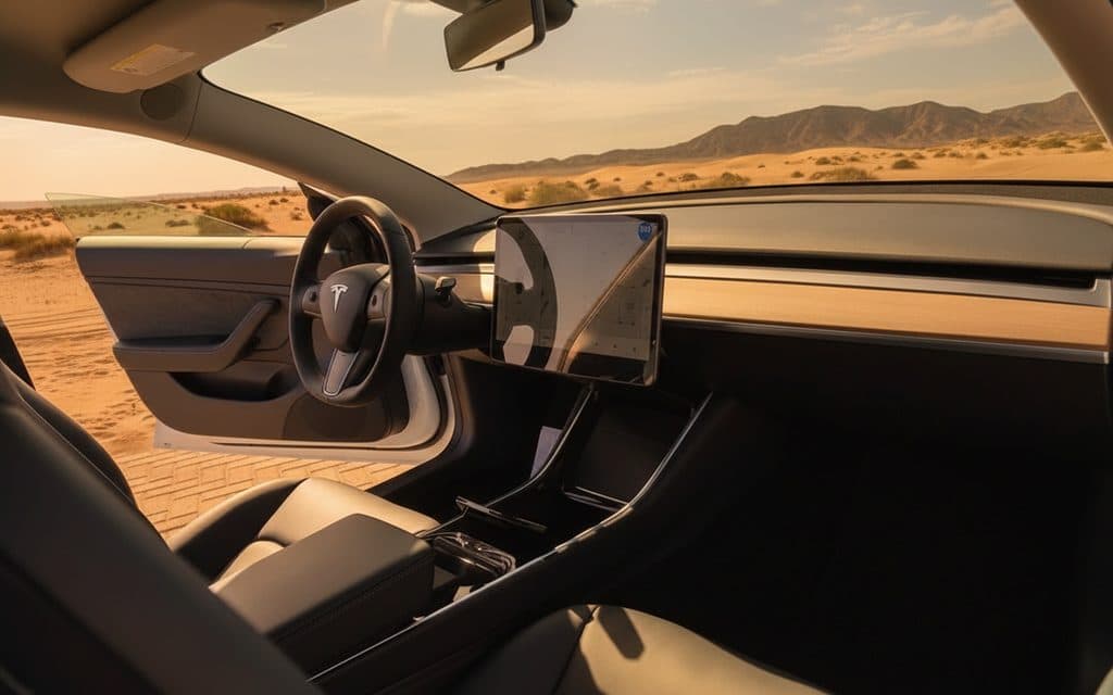 Tesla Model3 2020 dashboard and infotainment