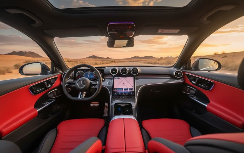 Mercedes C200 2024 dashboard and infotainment