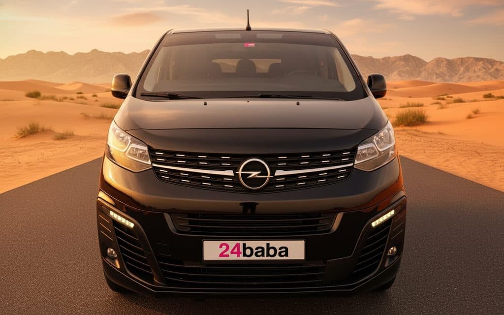 Opel Zafira 2022 Black front view with headlights