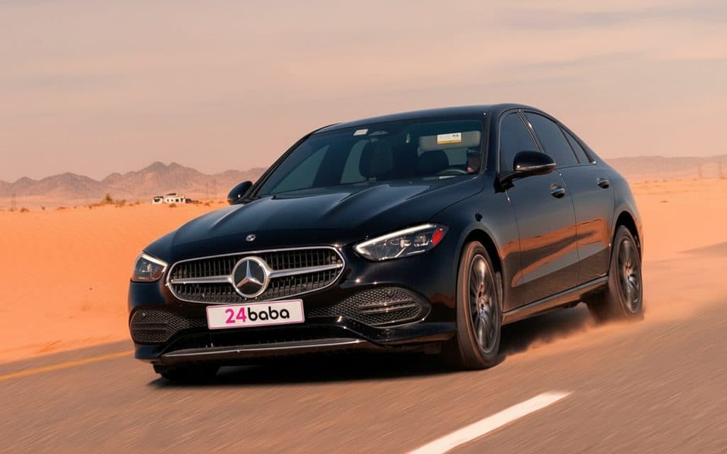 Hire Mercedes C300 2022 Black in Dubai