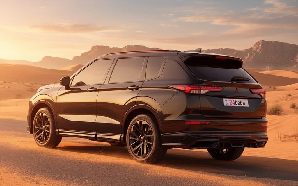 Mitsubishi Outlander 2022 Black rear view showing taillights