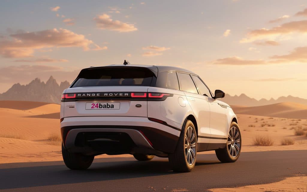 Land Rover Range Rover Velar 2025 White rear view showing taillights