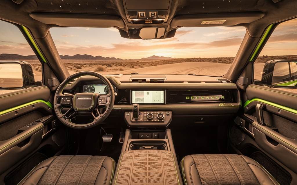 Land Rover Defender 2022 interior view showing trim