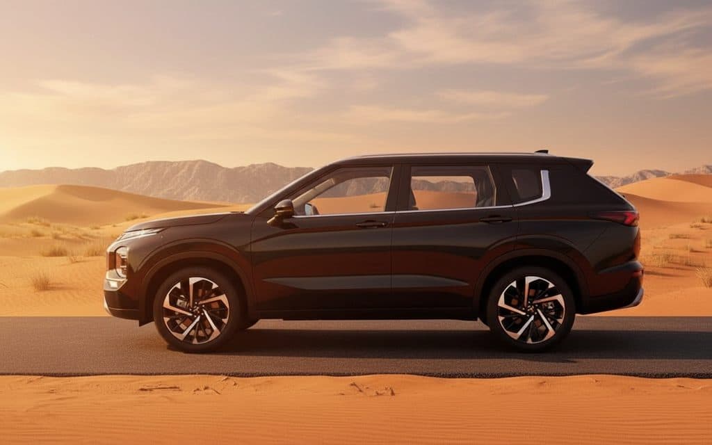 Mitsubishi Outlander 2024 Black side profile