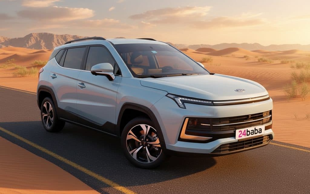 Jac Js4 2024 Blue front view with headlights