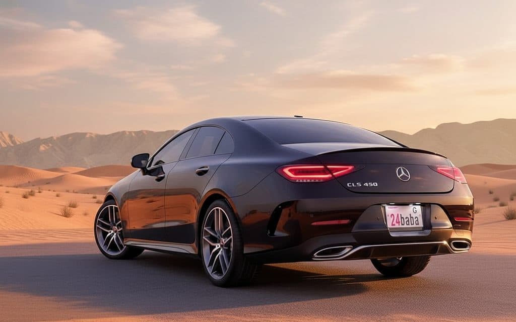 Mercedes Cls450 2020 Black rear view showing taillights