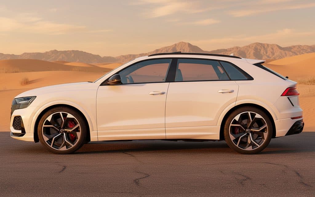 Audi RsQ8 2022 White side profile