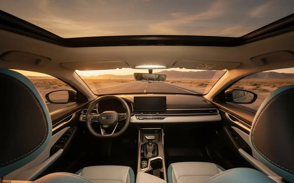 Geely Emgrand 2025 interior view showing trim