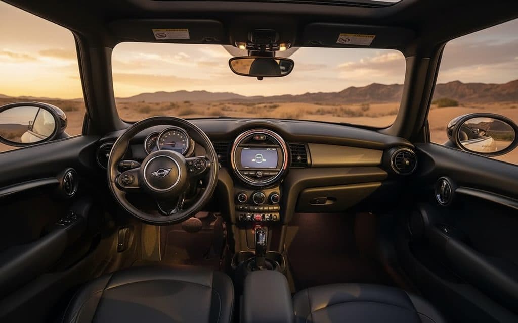 Mini Cooper 2021 interior view showing trim