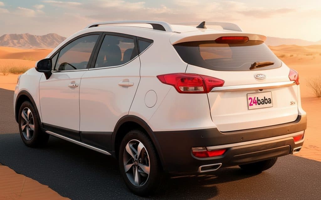 Jac S3 2023 White rear view showing taillights