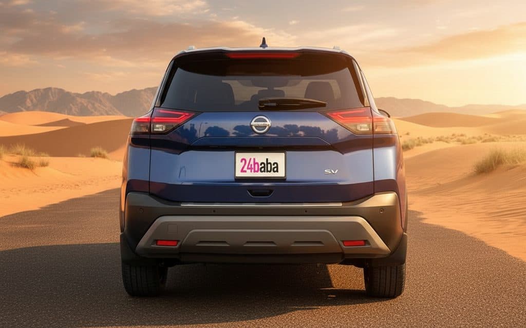 Nissan Rogue 2021 Blue rear view showing taillights