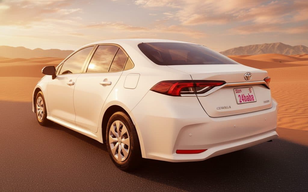 Toyota Corolla 2022 White rear view showing taillights