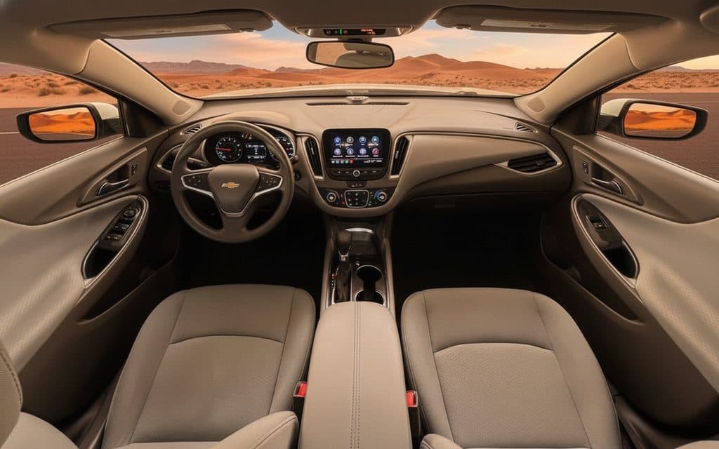 Chevrolet Malibu 2022 interior view showing trim