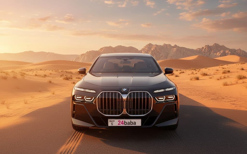 Bmw 735 2024 Black - rental in Dubai