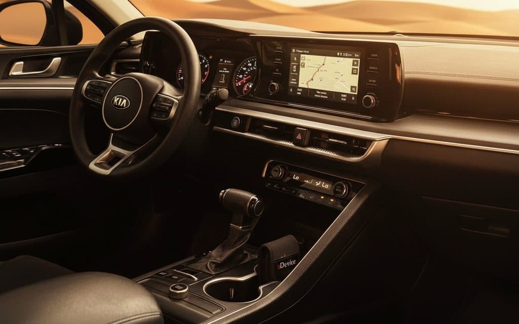 Kia K5 2021 interior view showing trim