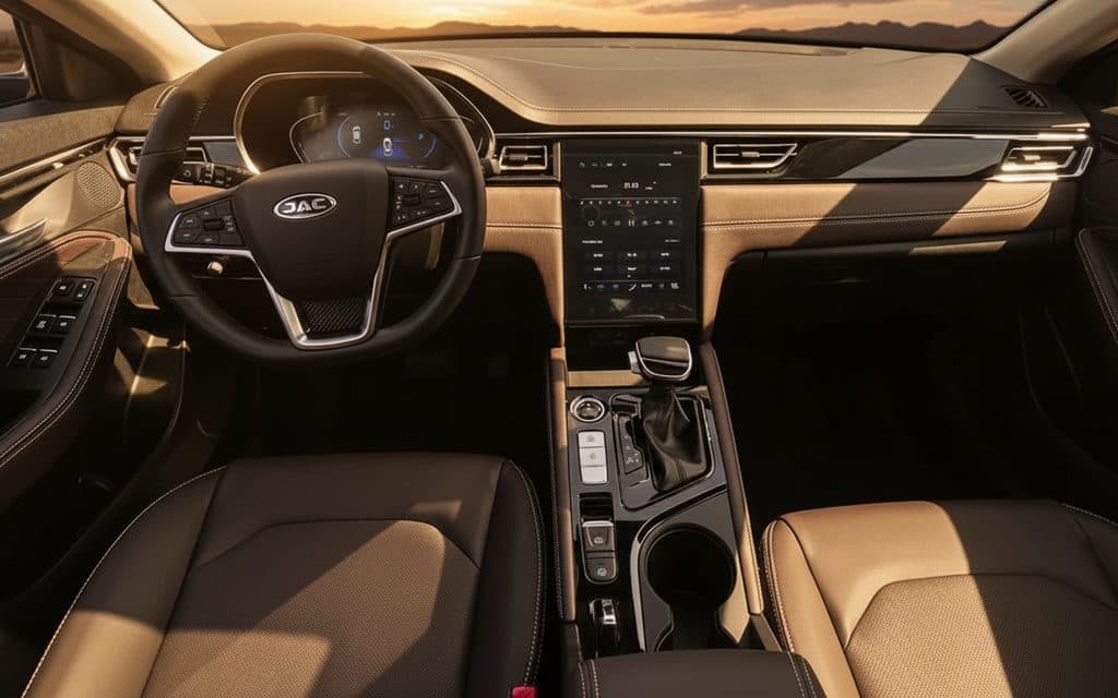 Jac J7 2023 interior view showing trim