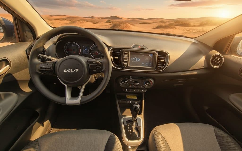 Kia Pegas 2023 interior view showing trim
