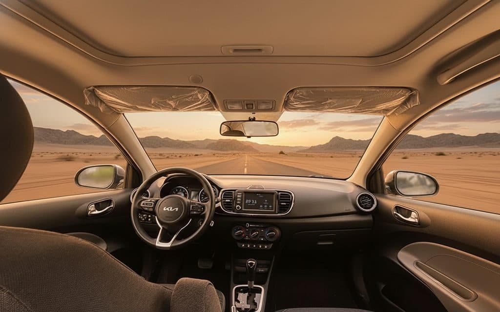 Kia Pegas 2023 interior view showing trim